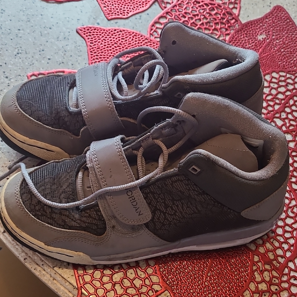 Jordan Kids Black and Gray Sneakers